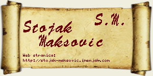 Stojak Maksović vizit kartica